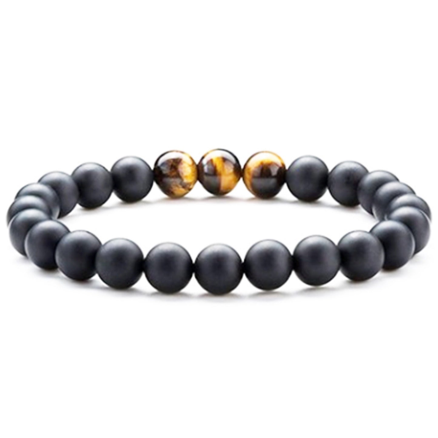 Contrast Tiger Eye Bead Bracelet