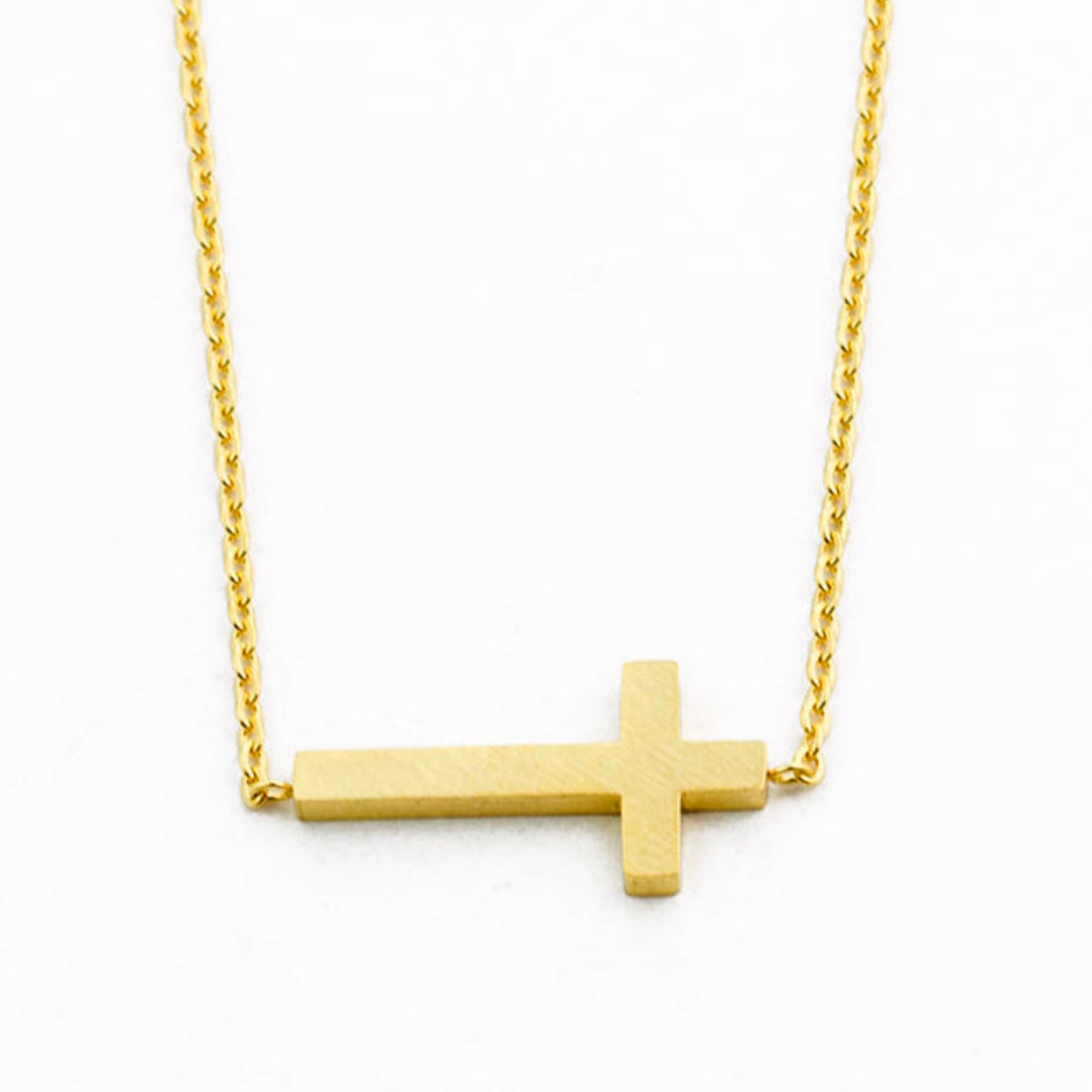 Horizontal Cross Necklace
