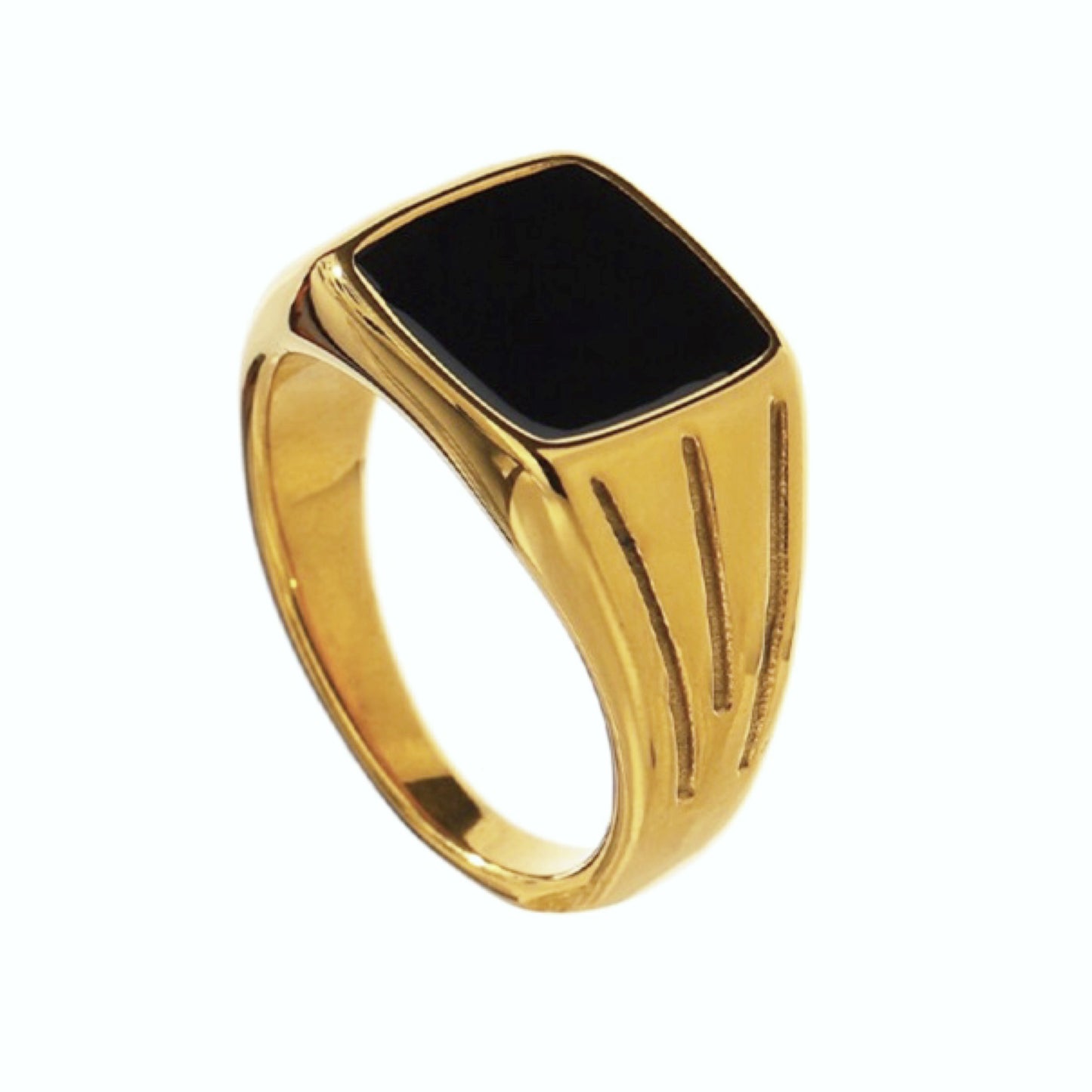 Black Enamel Ring