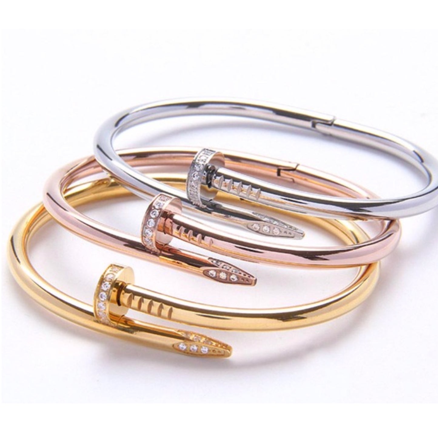 Nail Bracelet with Stones