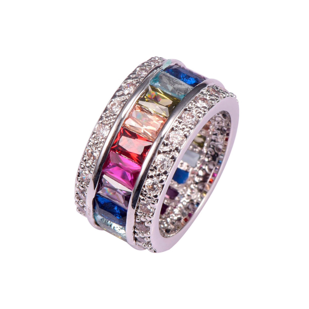 Rainbow Eternity Ring