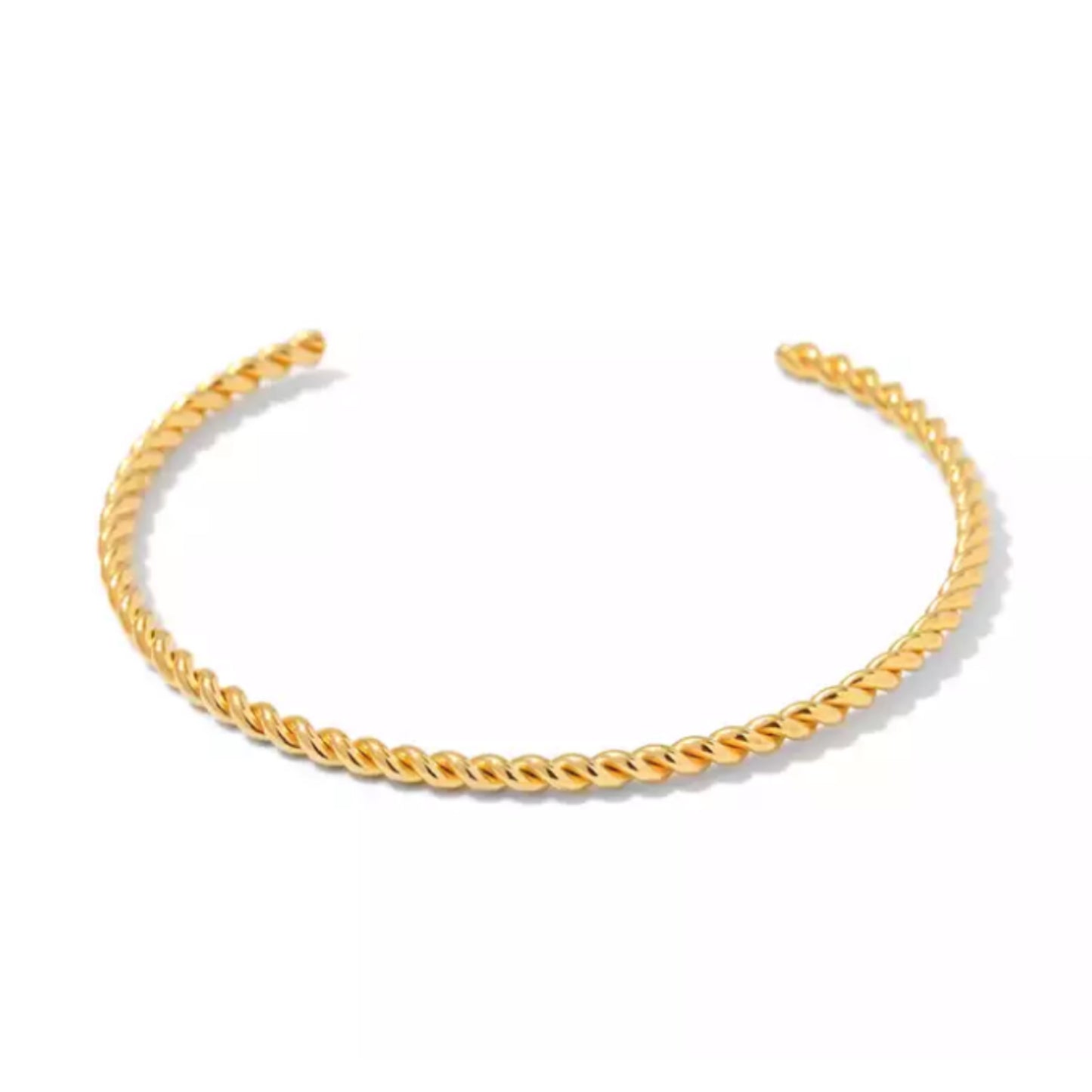 Twisted Thin Cuff Bracelet