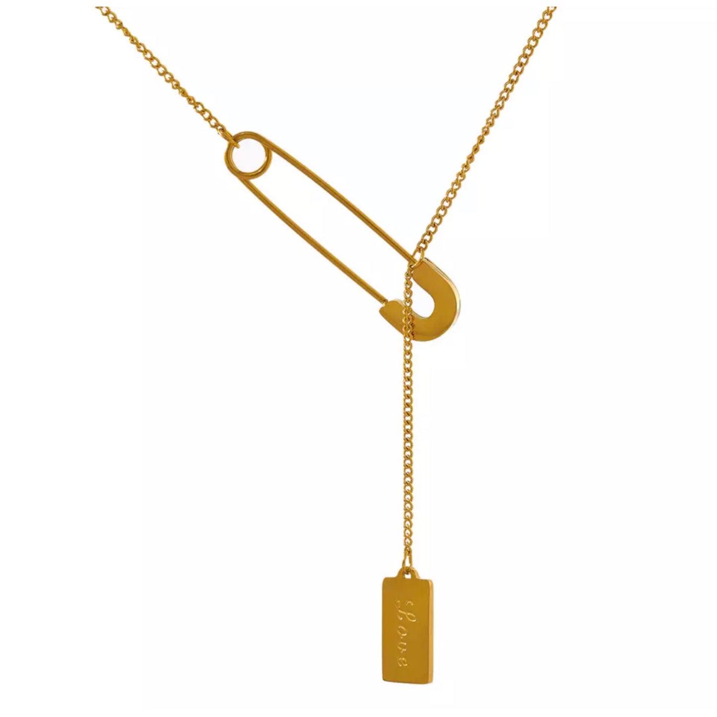 Safety Pin Necklace