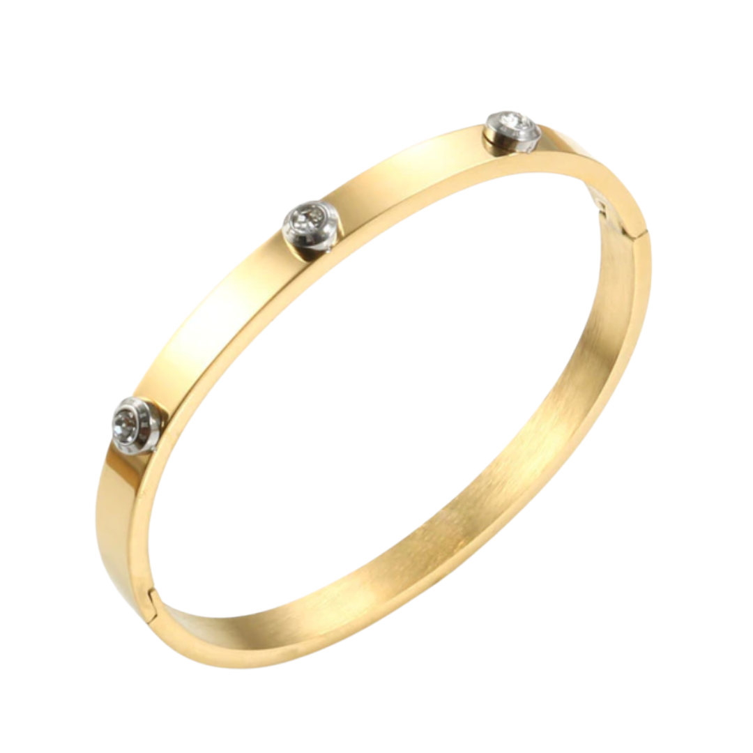 Two Tone Stone Bracelet