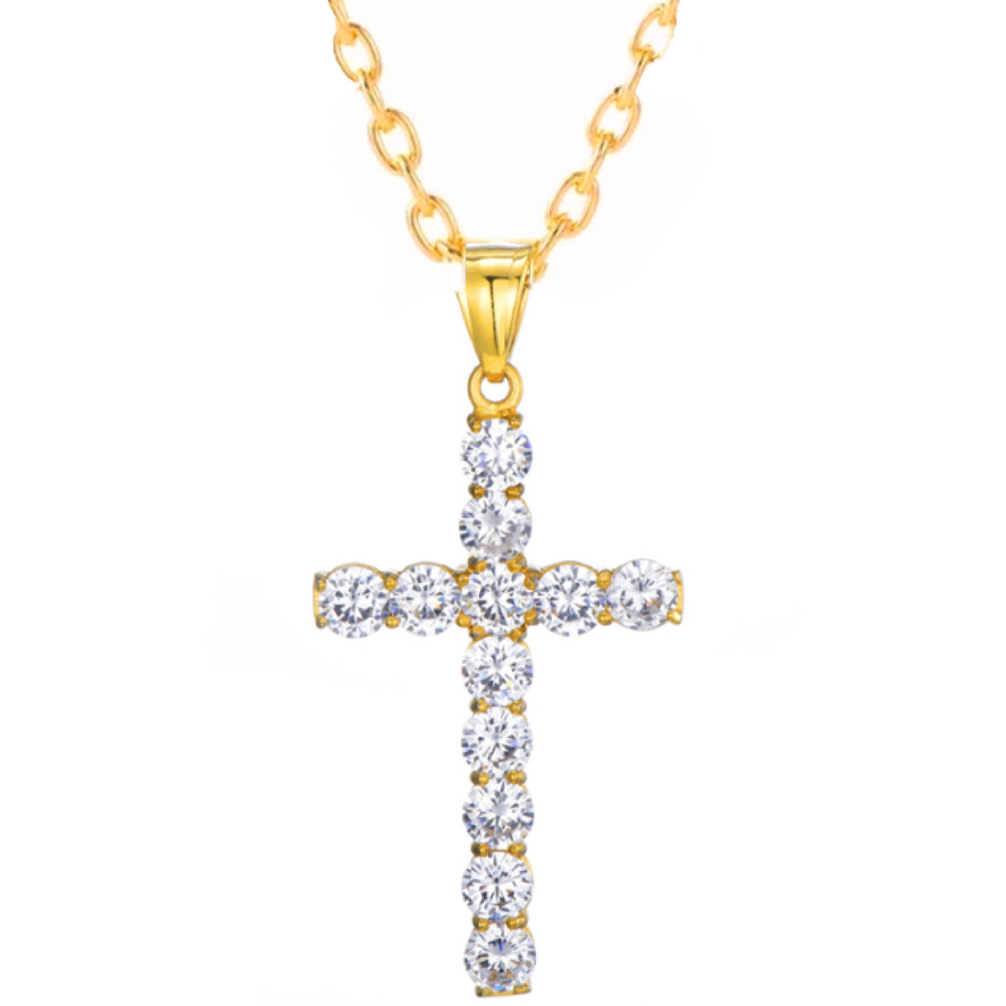 Stone Cross Necklace