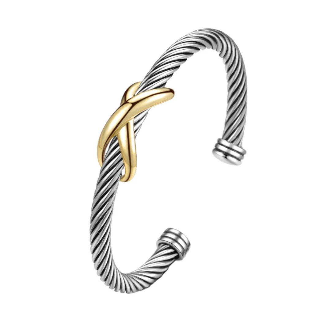 Load image into Gallery viewer, Criss Cross Cable Bracelet
