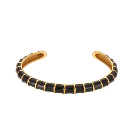 Gold Stripe Cuff Bracelet