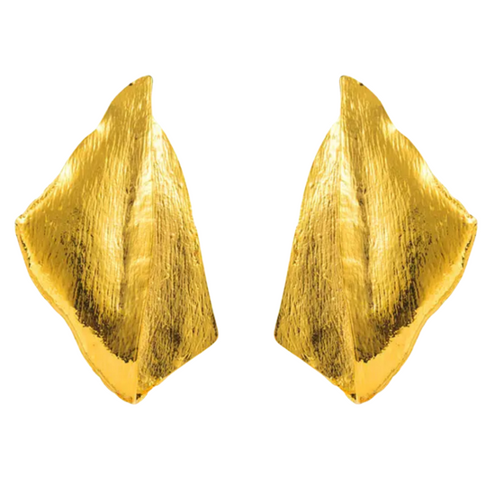 Folded Leaf Earrings