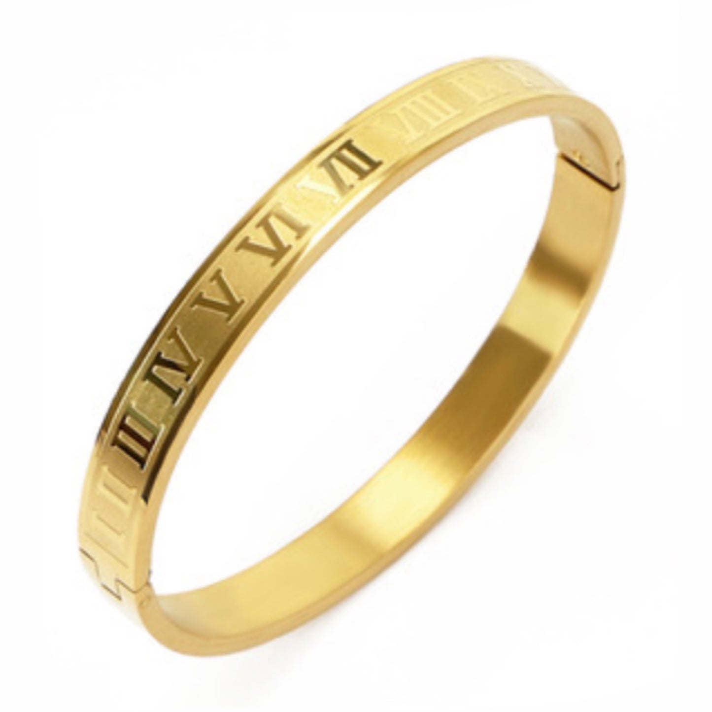 Gentry Roman Numeral Cuff Bracelet GOLD – Caroline Hill