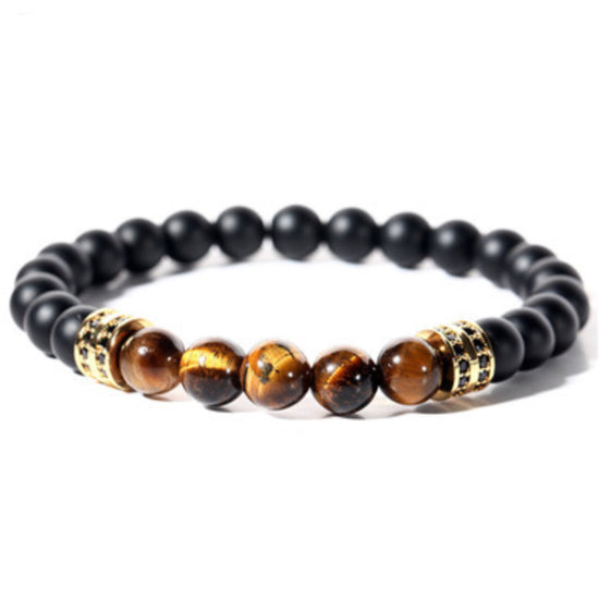 Load image into Gallery viewer, Tiger Eye Stone Beaded Bracelet
