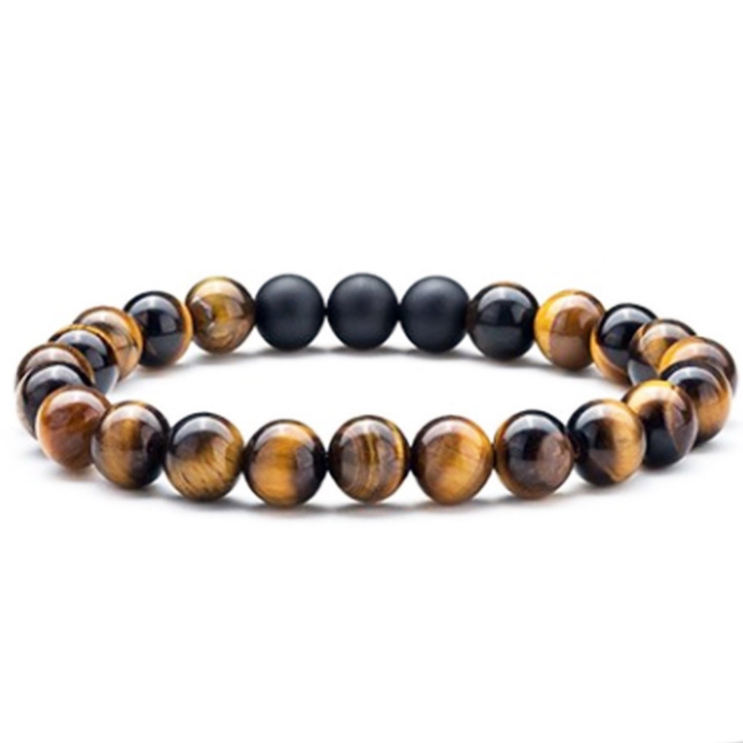 Load image into Gallery viewer, Contrast Tiger Eye Bead Bracelet
