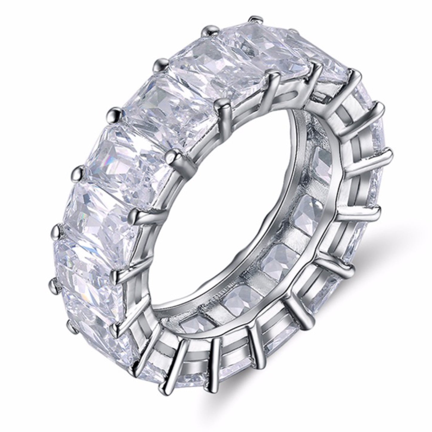 Crystal Clear Eternity Ring