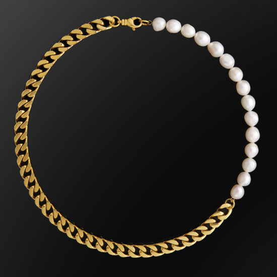 Load image into Gallery viewer, Pearl &amp;amp; Link Necklace
