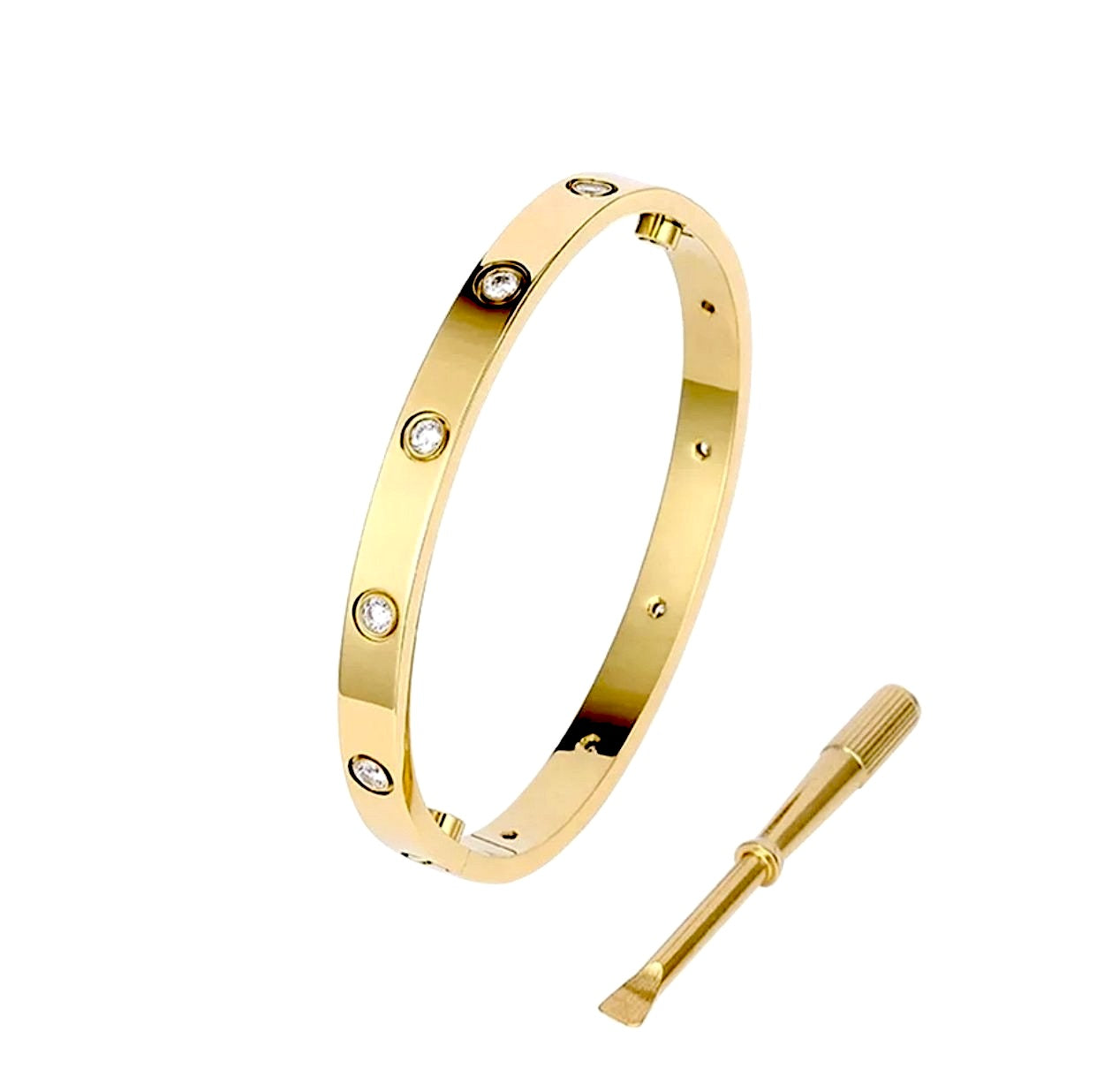 GRINGS Titanium Steel Love Bracelet Gold 18k with Screw India | Ubuy