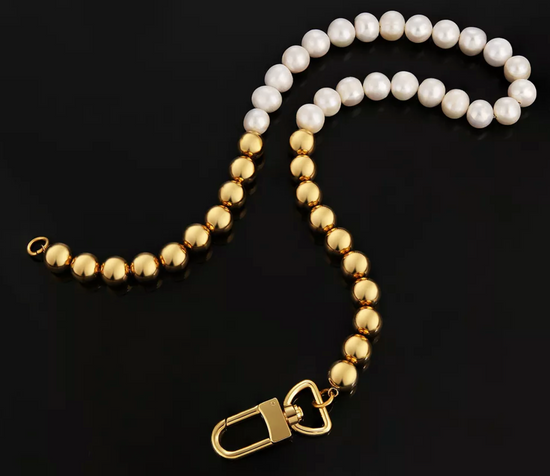 Beaded Pearl Necklace with Clasp