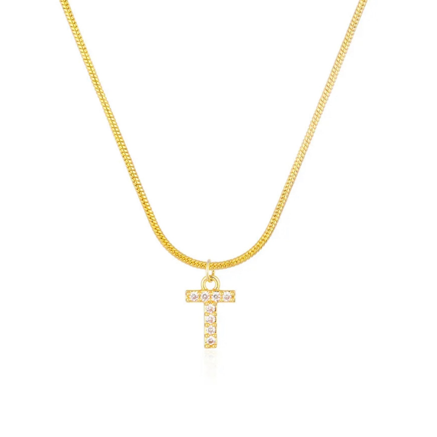 Load image into Gallery viewer, Dainty Stone Initial Necklace
