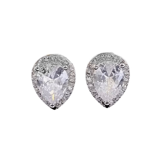 Load image into Gallery viewer, Halo Sterling Stud Earrings
